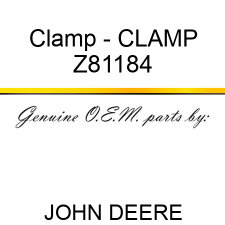 Clamp - CLAMP Z81184