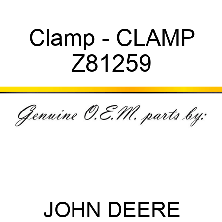 Clamp - CLAMP Z81259