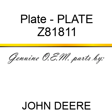 Plate - PLATE Z81811
