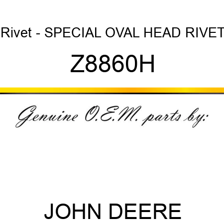 Rivet - SPECIAL OVAL HEAD RIVET Z8860H