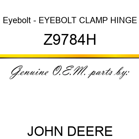 Eyebolt - EYEBOLT CLAMP HINGE Z9784H