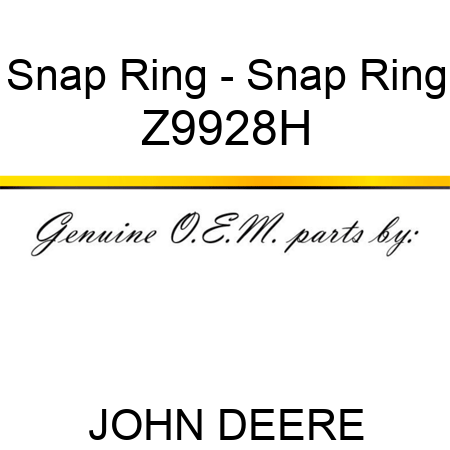Snap Ring - Snap Ring Z9928H