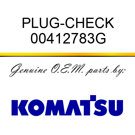 PLUG-CHECK 00412783G