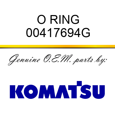 O RING 00417694G