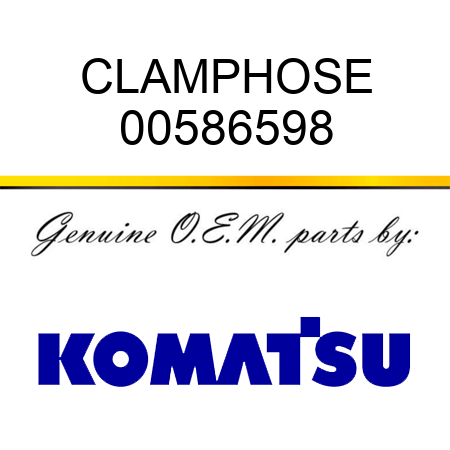 CLAMP,HOSE 00586598