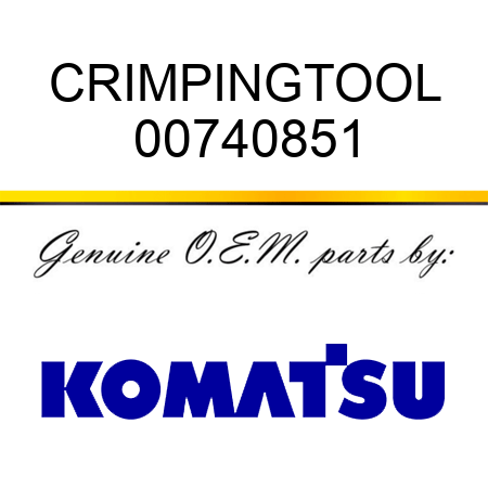 CRIMPINGTOOL 00740851