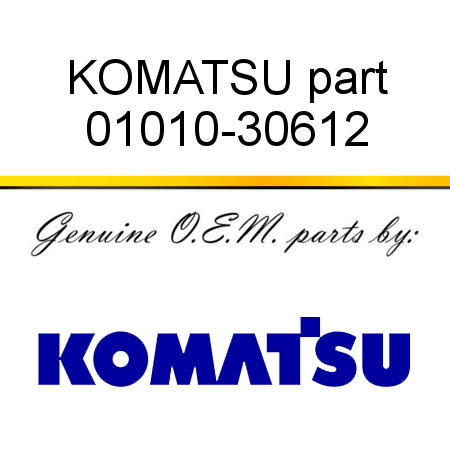 KOMATSU part 01010-30612