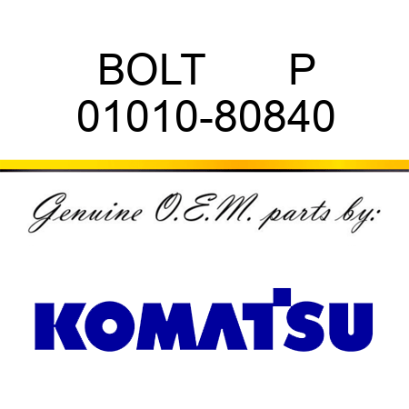 BOLT       P 01010-80840