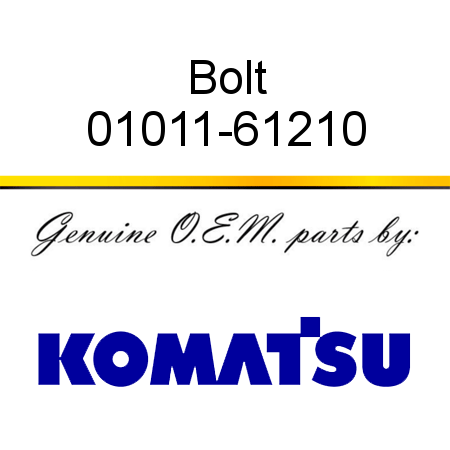 Bolt 01011-61210