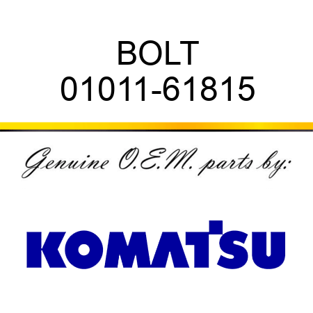 BOLT 01011-61815