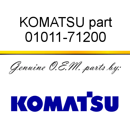 KOMATSU part 01011-71200