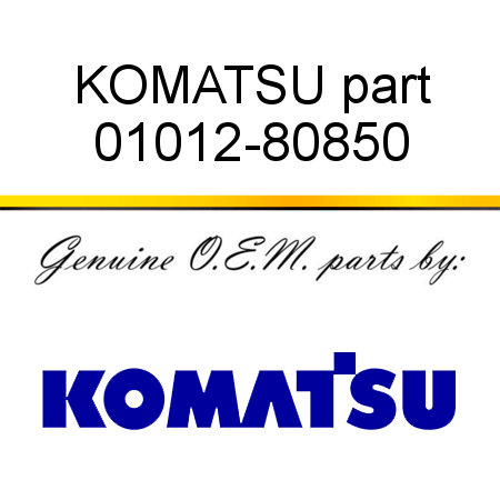 KOMATSU part 01012-80850