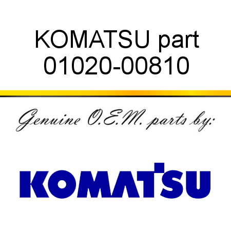 KOMATSU part 01020-00810