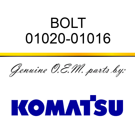 BOLT 01020-01016