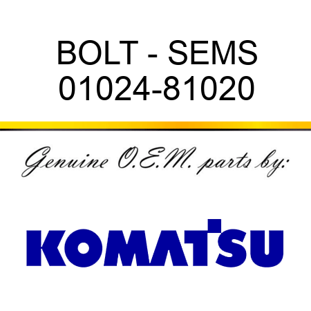 BOLT - SEMS 01024-81020