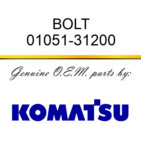BOLT 01051-31200