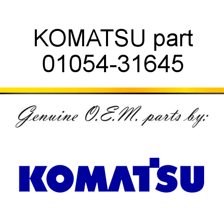 KOMATSU part 01054-31645