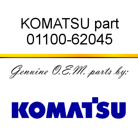 KOMATSU part 01100-62045