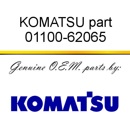 KOMATSU part 01100-62065