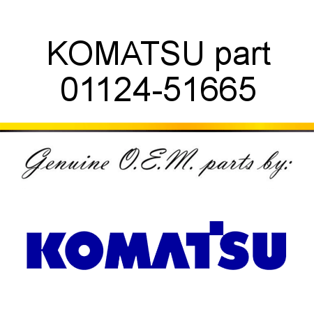 KOMATSU part 01124-51665