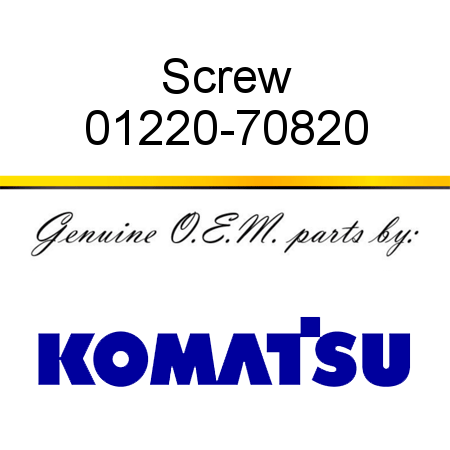 Screw 01220-70820