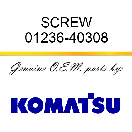 SCREW 01236-40308