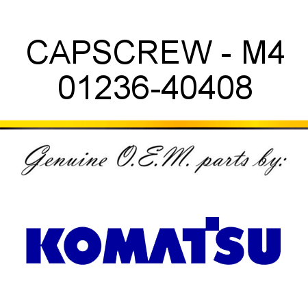 CAPSCREW - M4 01236-40408