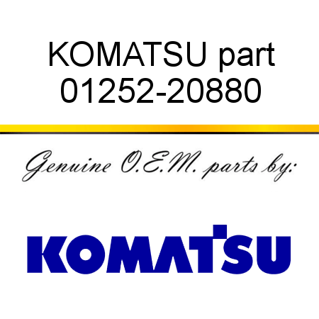 KOMATSU part 01252-20880