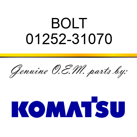 BOLT 01252-31070