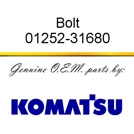 Bolt 01252-31680