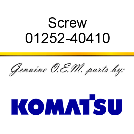 Screw 01252-40410