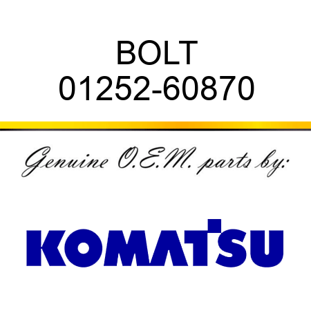BOLT 01252-60870