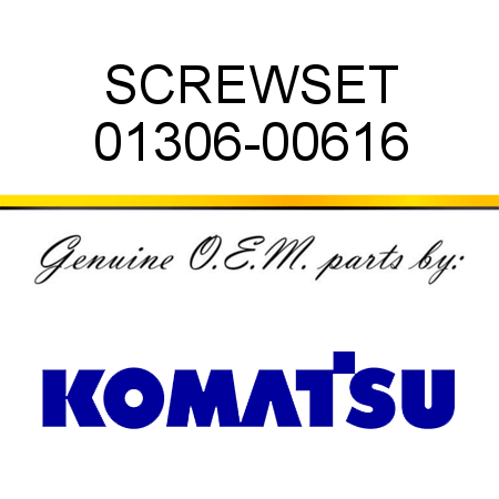 SCREW,SET 01306-00616