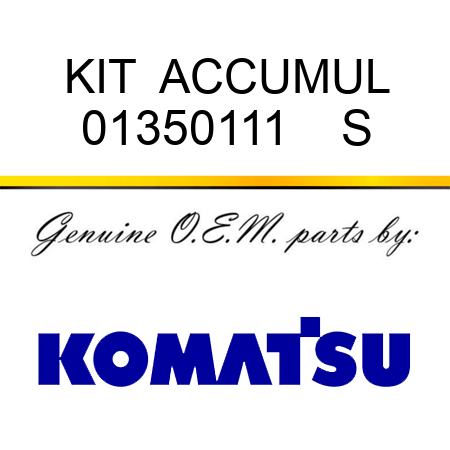 KIT  ACCUMUL 01350111    S