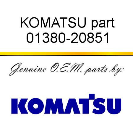 KOMATSU part 01380-20851