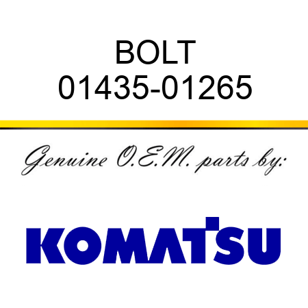 BOLT 01435-01265