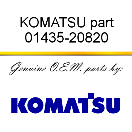 KOMATSU part 01435-20820