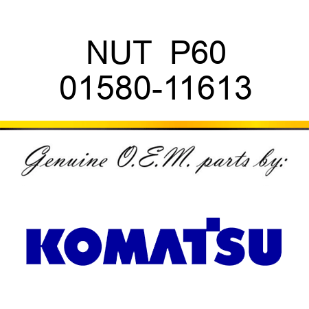 NUT  P60 01580-11613