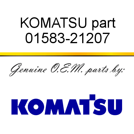 KOMATSU part 01583-21207