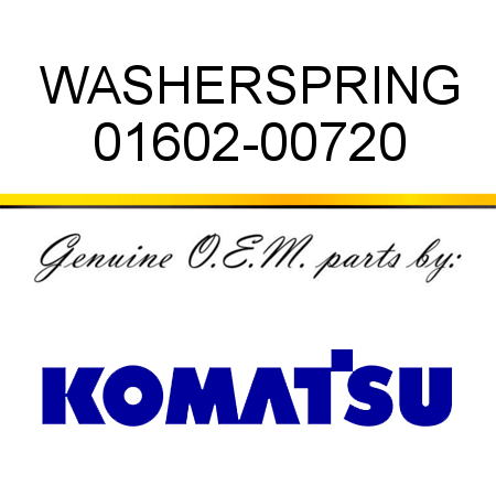 WASHER,SPRING 01602-00720