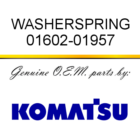 WASHER,SPRING 01602-01957