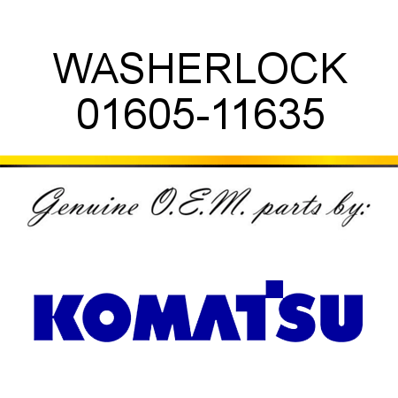 WASHER,LOCK 01605-11635