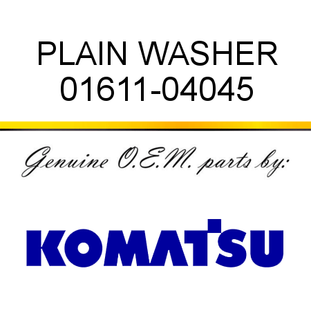 PLAIN WASHER 01611-04045