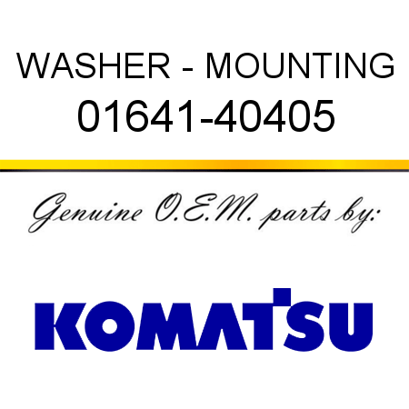 WASHER - MOUNTING 01641-40405