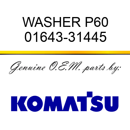 WASHER P60 01643-31445