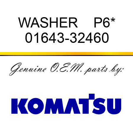 WASHER    P6* 01643-32460