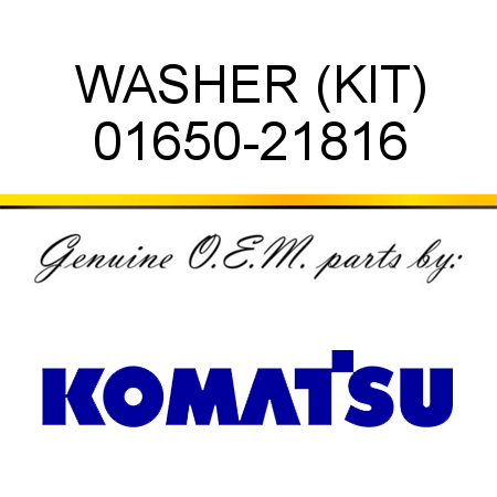 WASHER (KIT) 01650-21816