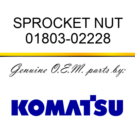 SPROCKET NUT 01803-02228