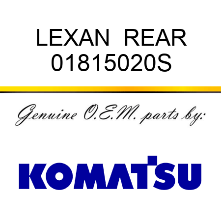 LEXAN  REAR 01815020S