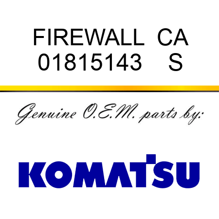 FIREWALL  CA 01815143    S